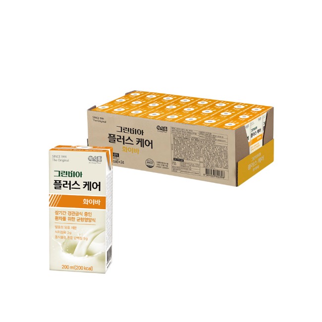 그린비아 플러스케어 화이바 200ml x 24팩